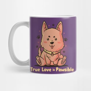 True Love is Pawsible - Dog Pet Lover Gift Mug